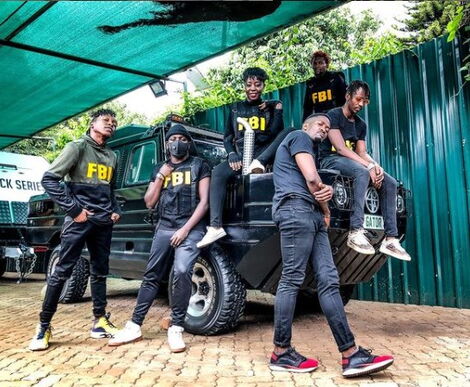 The FBI Dance Crew Kenya posing for a photo after a dance on December 17, 2020