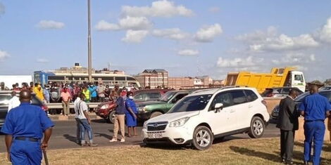 Commotion along Thika road after a man was shot by unknown men on Tuesday, June 22.