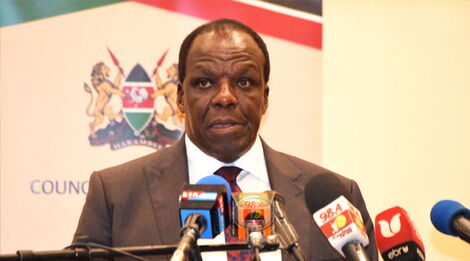 Kakamega Governor Wycliffe Oparanya speaks after the Board of Governors meeting on