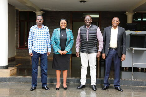 Kiambu Woman Representative Gathoni Wa Muchomba and Deputy President William Ruto at his Karen home.