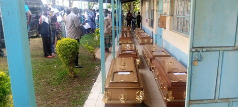 Caskets at the Yala Sub-County Referral Hospital