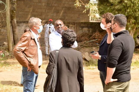 Kapseret MP Oscar Sudi with Turkish officials at Nairobi Area on August 7 2021