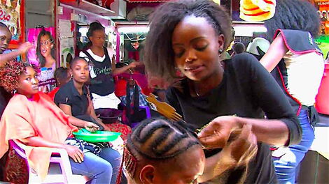 A salon situated in Kariobangi market, Nairobi