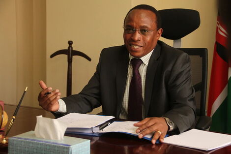 Justice Mathews Nderi Nduma during a past court session