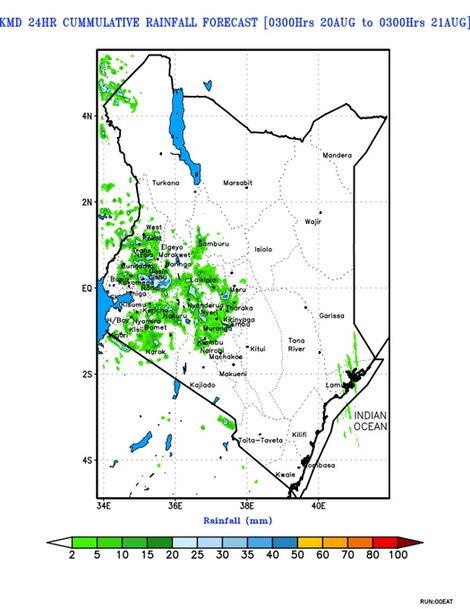 Weather prediction by Kenya Meteorological Department: Twitter