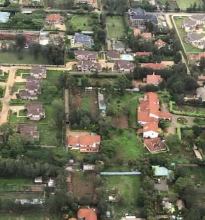 An aerial view of Karen estate in May 2019.