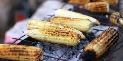An image of maize roasting