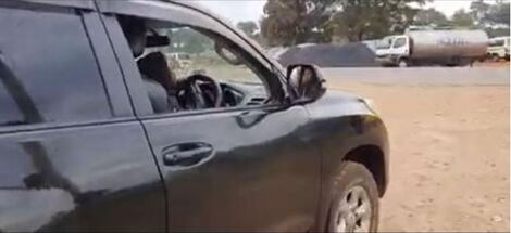 A minor driving a Prado TX in Gatanga, Murang'a County.