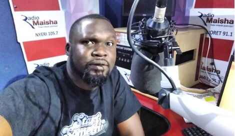 Nick Odhiambo at Radio Maisha studios