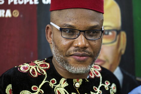 Nnamdi Kanu, the leader of a group that is calling for the independence of Biafra from Nigeria
