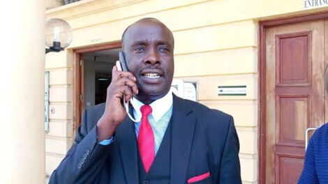 File image of lawyer Danstan Omari outside a Nairobi Court in 2019
