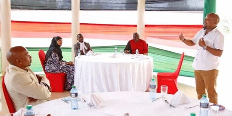 Gatundu South MP and People's Empowerment Party (PEP) leader Moses Kuria went missing conspicuously at a meeting between Vice-Presidents William Ruto and Raymond Kuria.