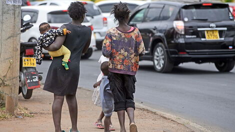 Street children living in Nairobi.