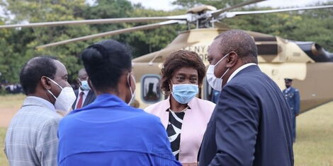 President Uhuru Kenyatta and other leaders at the Marian Shrine of Our Lady of Protection for a fundraising on Friday, June 25.