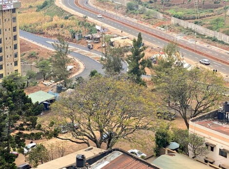 An overview of the Upperhill and Mbagathi road.