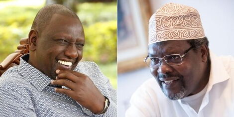 President William Ruto (left) and lawyer Miguna Miguna right in a collage dated November 18, 2021