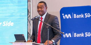 I & M Group PLC Regional CEO Kihara Maina gives an address during the I & M Group PLC FY2023 Results Release at Radisson Blu Hotel on Tuesday, March 26, 2024. 