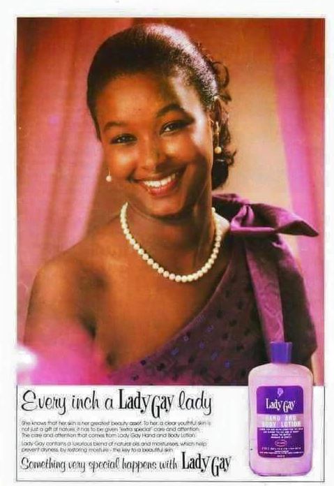 Zahra Moi featured in a lady gay lotion advert in the late 90's