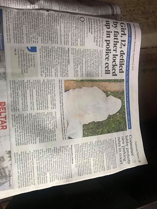 The defilement story which was broken by Daily Nation on Wednesday, December 4, 2019.