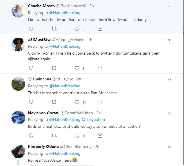 Reactions from Kenyans after the president ordered flags be flown half must to honor the late Robert Mugabe