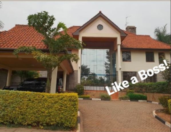 Jalang'o's house in Nairobi painted in cream colour and spotting a well-manicured lawn.