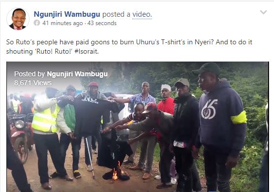 Ngunjiri Wambugu's Sunday, December 8, post that rattled a section of Kenyans.