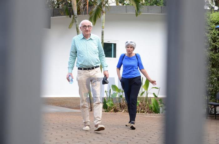 The late Tob Cohen's brother-in-Law Roy and Sister Gabrielle Van Straten on September 13 when police retrieved his body inside an underground tank.