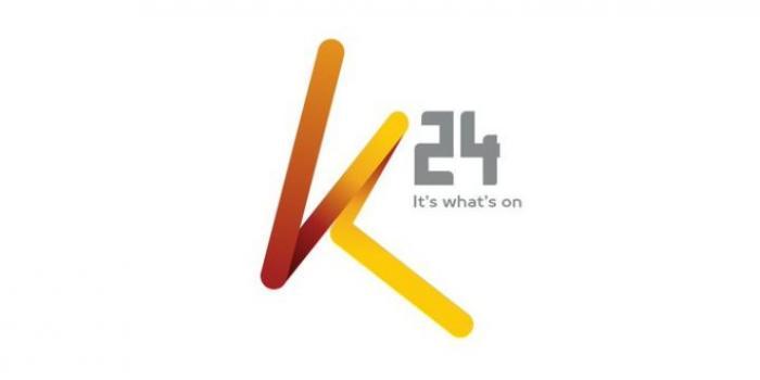 K24 TV's new logo. Its parent company, Mediamax Network Limited, laid off an unspecified number of employees citing tough economic times.