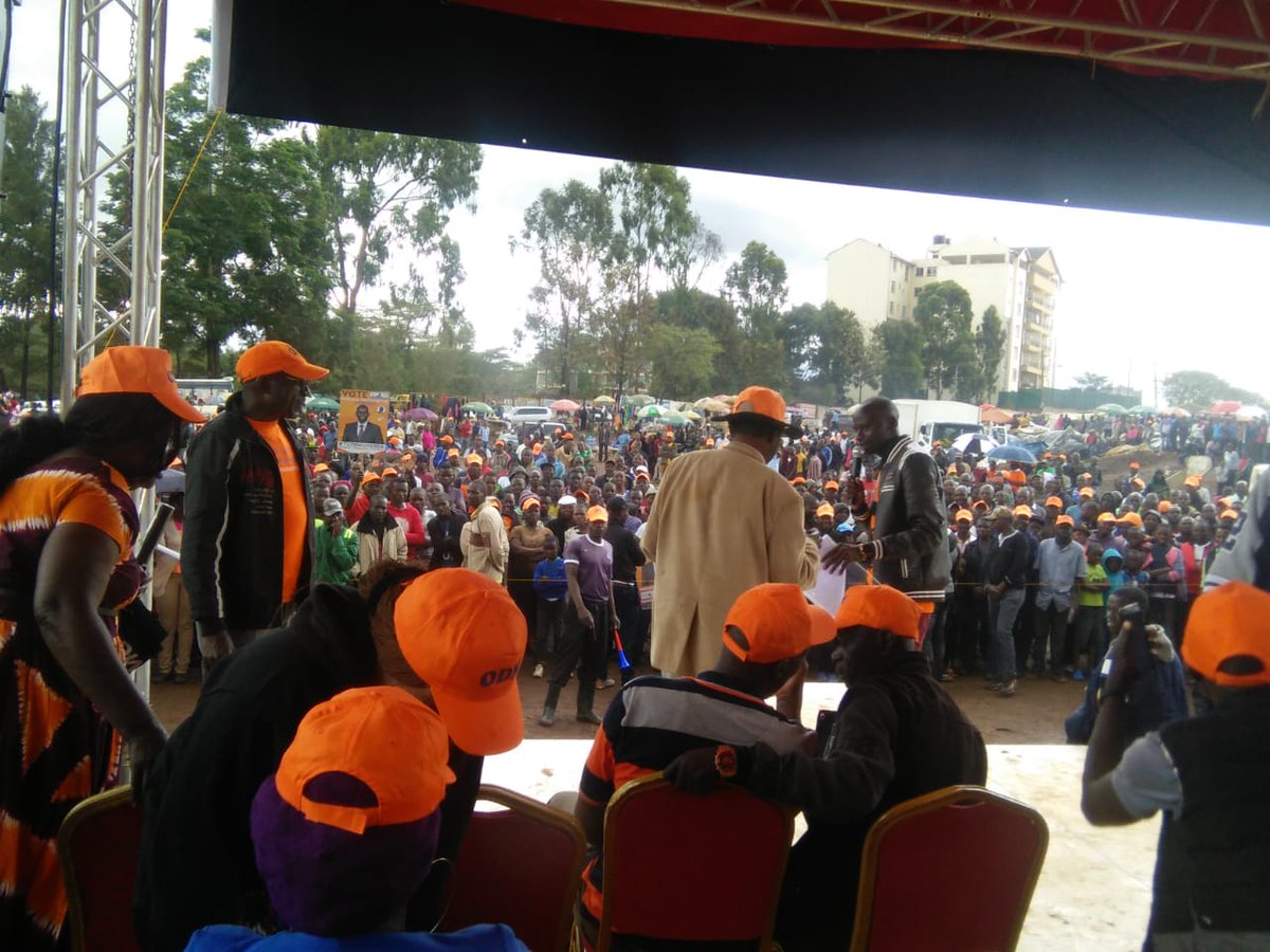 A past ODM rally in Kibra Constituency. 