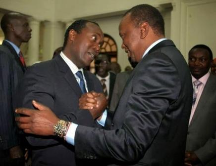 Jeff Koinange with his Cousin Uhuru Kenyatta who happens to be Kenya's President.
