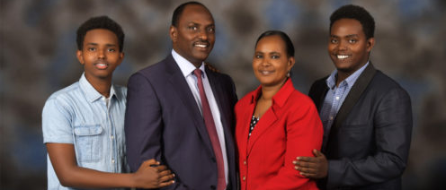 Acting Treasury CS Ukur Yattani, his wife Gumato and their two sons.