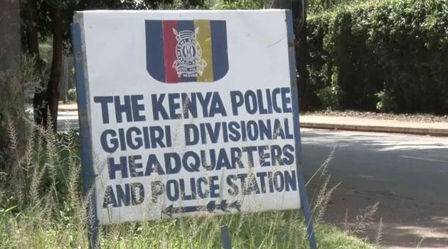 A signpost showing Gigiri Police Station where Cyprian Nyakundi was taken into custody after his arrest on Monday, January 20, 2020.