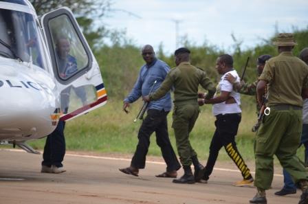 Nairobi Governor Mike Mbuvi Sonko during his dramatic arrest in Voi on Friday, December 6. 