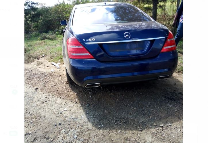 The Mercedes Benz car that CJ Maraga was driving in when he got involved in an accident in Nakuru on December 22, 2018.