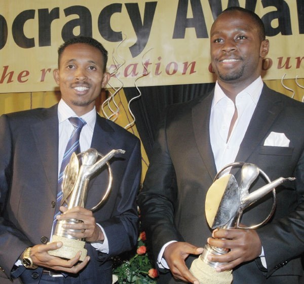 Left to right: Award winning investigative journalists Mohammed Ali and John-Allan Namu.