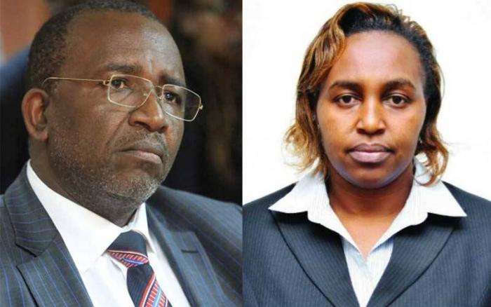 Embattled Senator Mithika Linturi and Ms Keitany