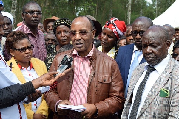 Governor Kimemia with some CEC members during a recent event.