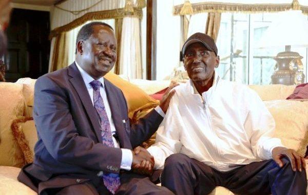 Raila Odinga (left) when he visited Chris Kirubi while he was receiving treatment in the US in May 2018. Kirubi revealed that he accidentally discovered he had cancer.