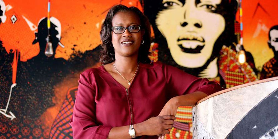 Mary-Ann Mwangi pauses for a photo at Olpul Steakhouse in Two Rivers in 2017.