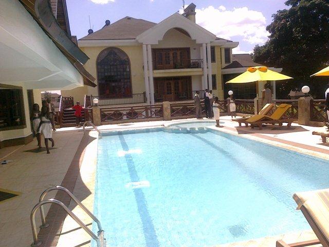 A photo of the swimming pool inside the Kiuna's multi-million home