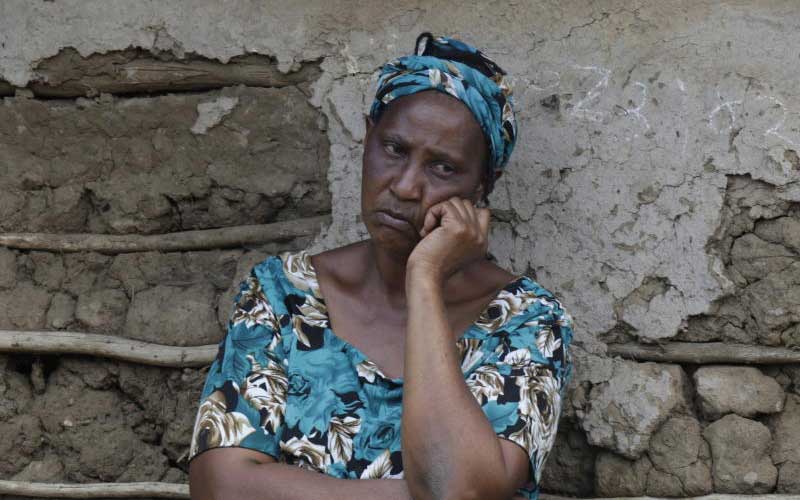 Njoroge's mother at the family home in NJoro.
