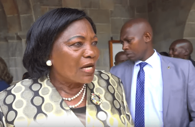 Former First Lady Mama Ngina Kenyatta at the All Saints Cathedral in Nairobi