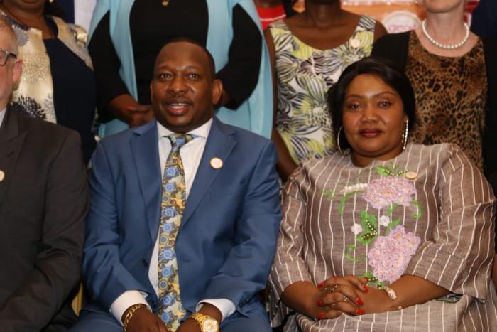Nairobi Governor Mike Mbuvi and his wife Primrose Mbuvi at an even on July 19, 2019.