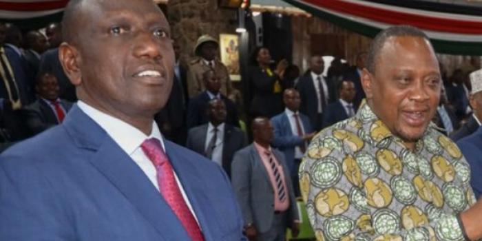 President Uhuru Kenyatta with DP William Ruto at the Bomas of Kenya during the launch of BBI on Wednesday, November 27. 