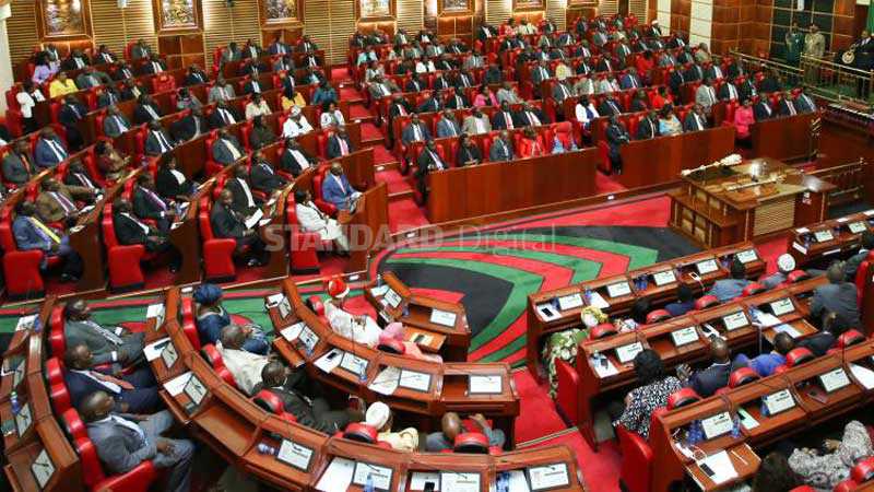 Members of the National Assembly at a past sitting. Welihye alleged that the country is in a tight debt spot because the members have failed in their oversight roles.