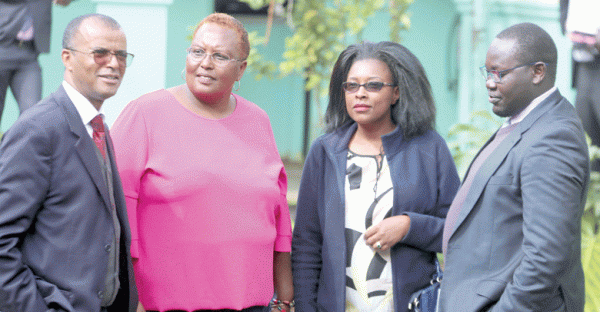 Philip Murgor's family at the high court in 2016. They had launched a case in court, seeking orders compelling the rest of the family to include them as beneficiaries to their father's property.