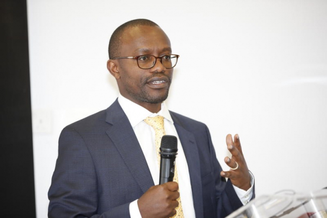 The Standard Group CEO Orlando Lyomu (pictured) delivered a speech at a ceremony in honour of the late Daniel Arap Moi.