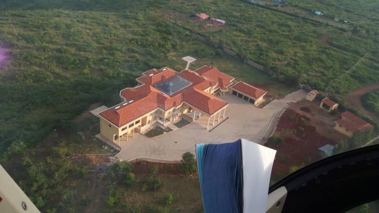 An aerial view Raila's mansion in Kanyakwar, Riat Hills.