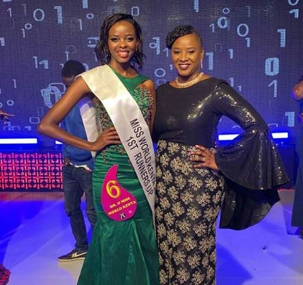 First runners up for Ms World Kenya Elsie Stephens and her sister Head of President's Strategic Communication Unit Kanze Dena.