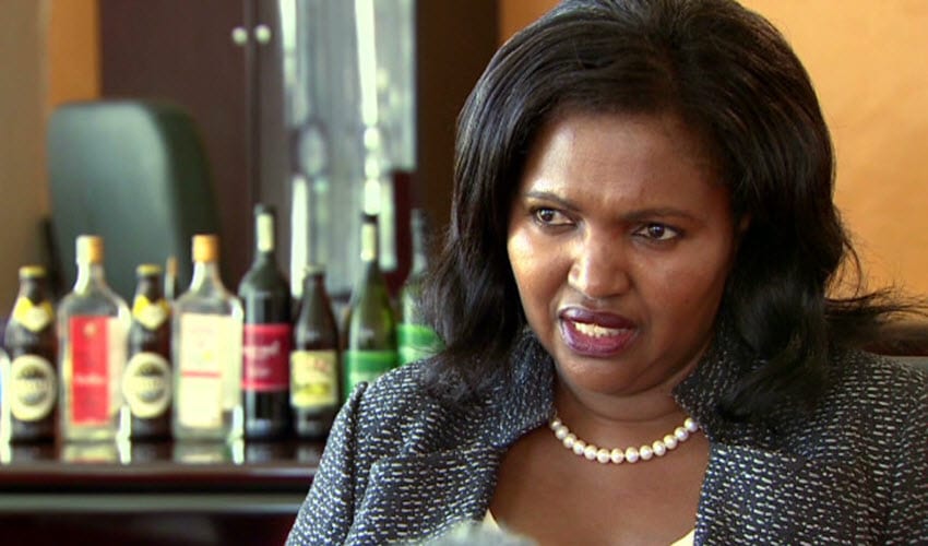 Keroche Breweries CEO Tabitha Karanja. Her name has been removed from the list of respondents facing charges related to illegal packaging of liqour.